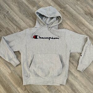 Champion Reverse Weave Hoodie - Oxford Grey, Med